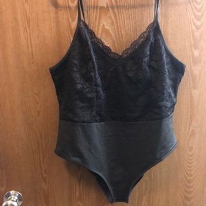 Black lace bodysuit